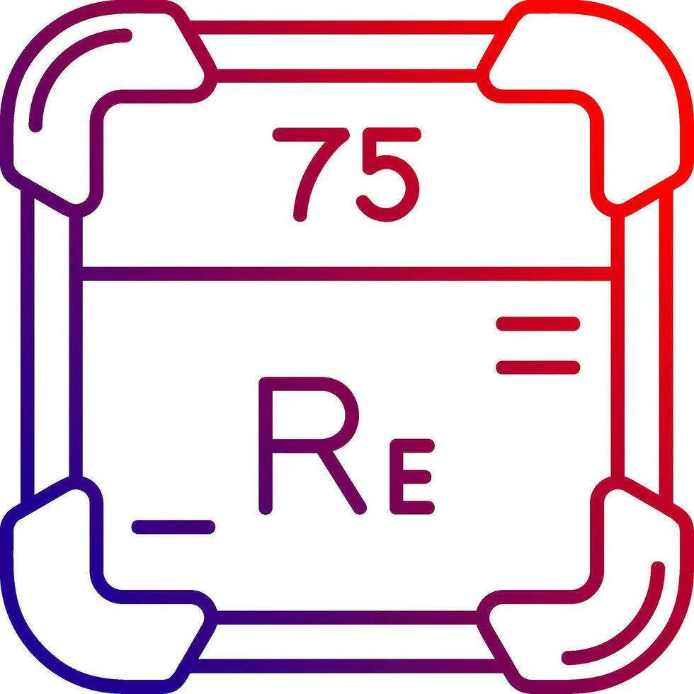 Rhenium Linie Gradient Symbol vektor