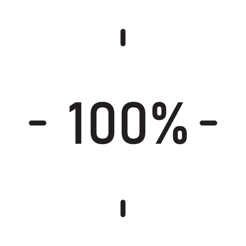 100-Prozent-Symbol-Vektor-Illustration-Design-Vorlage vektor