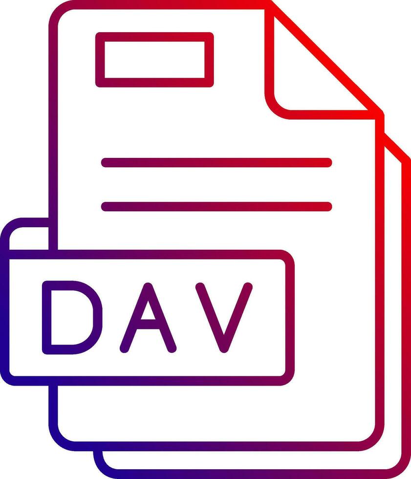 dav Linie Gradient Symbol vektor