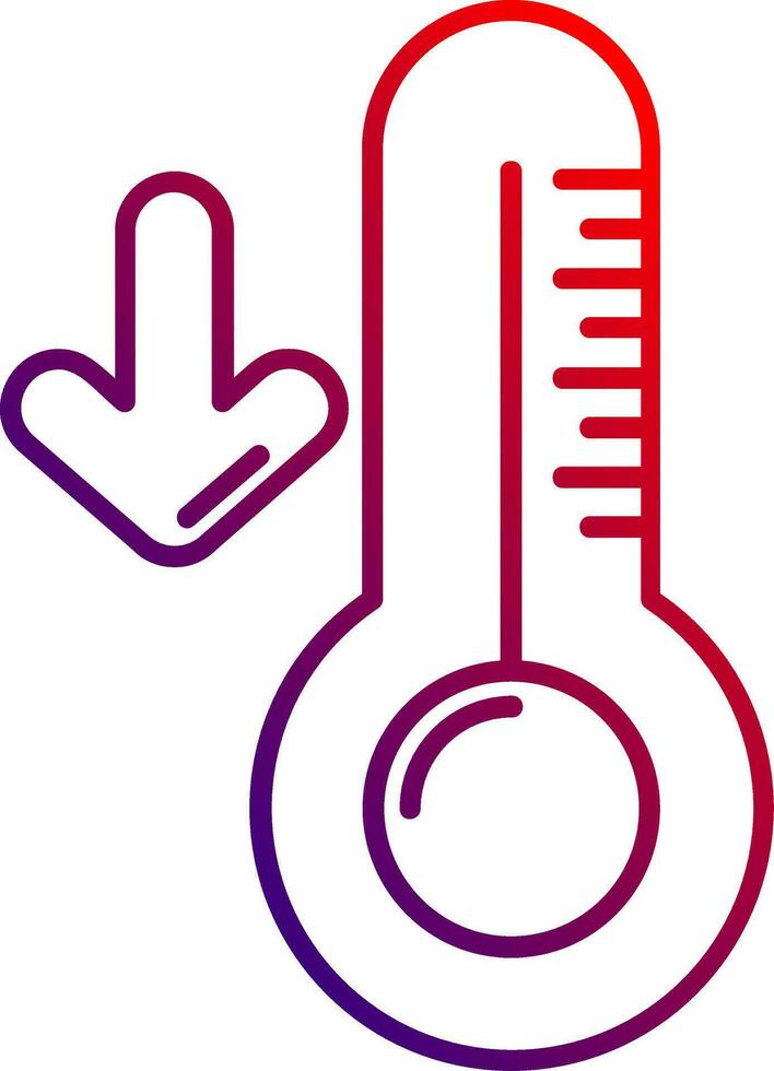 Symbol für den Gradienten der niedrigen Temperatur vektor