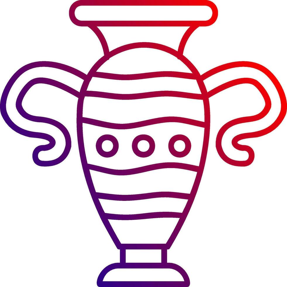 Symbol für den Gradienten der Vase-Linie vektor