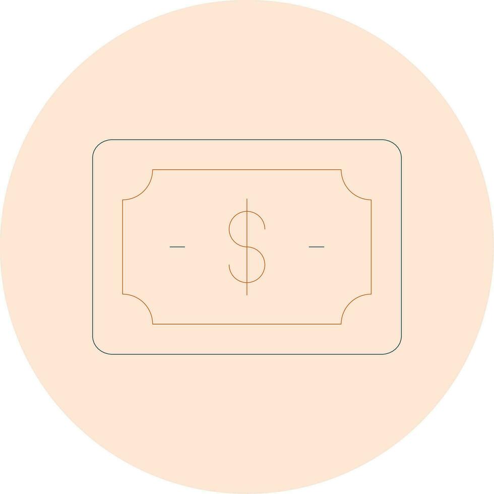 Vektorsymbol für Dollarnoten vektor