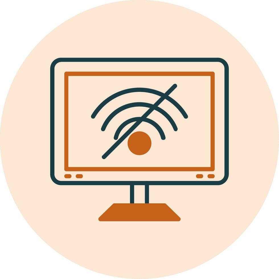 Nej wiFi signaler vektor ikon