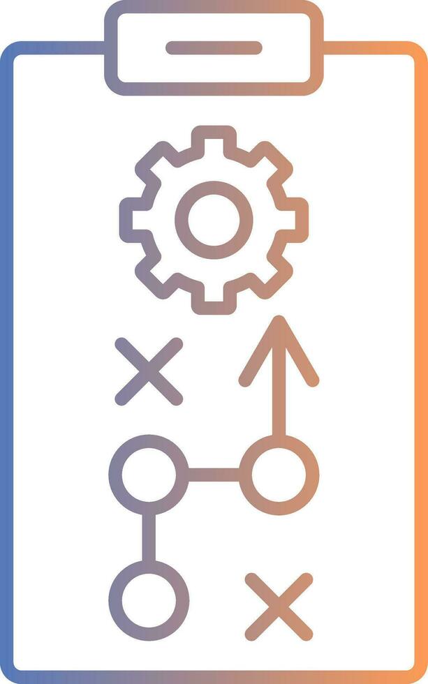 strategi linje gradient ikon vektor
