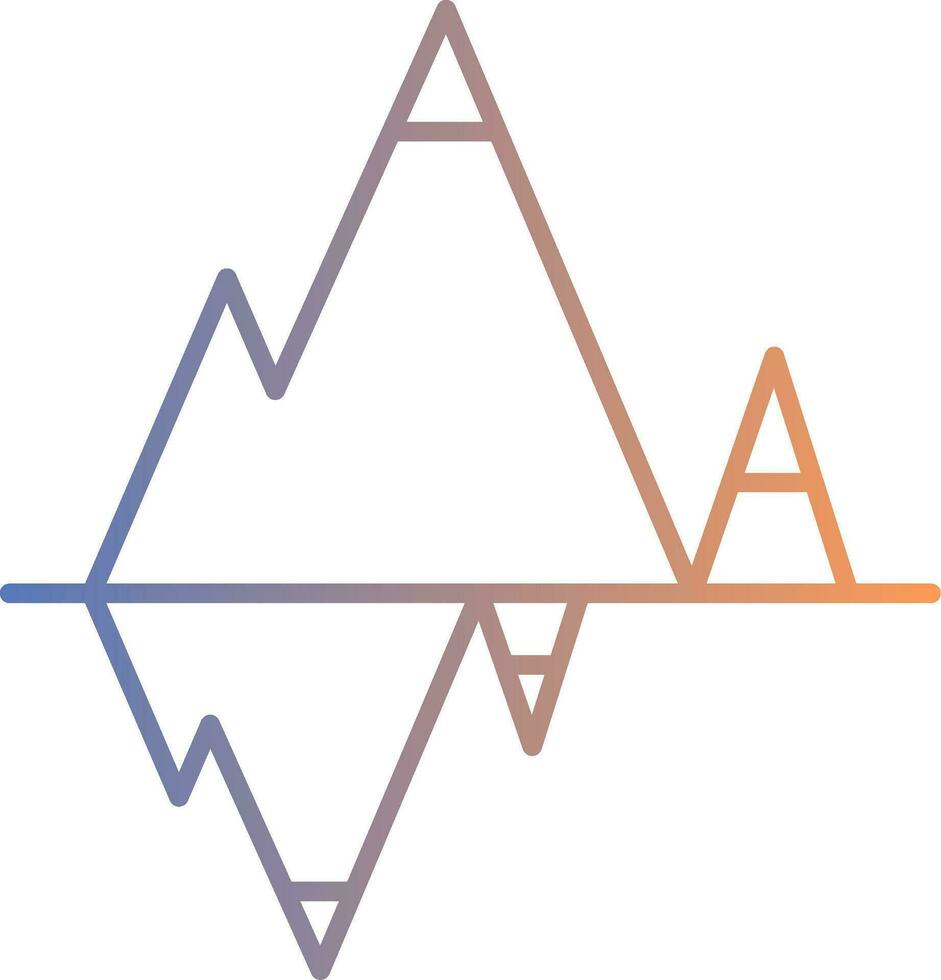 Symbol für den Gradienten der Gletscherlinie vektor