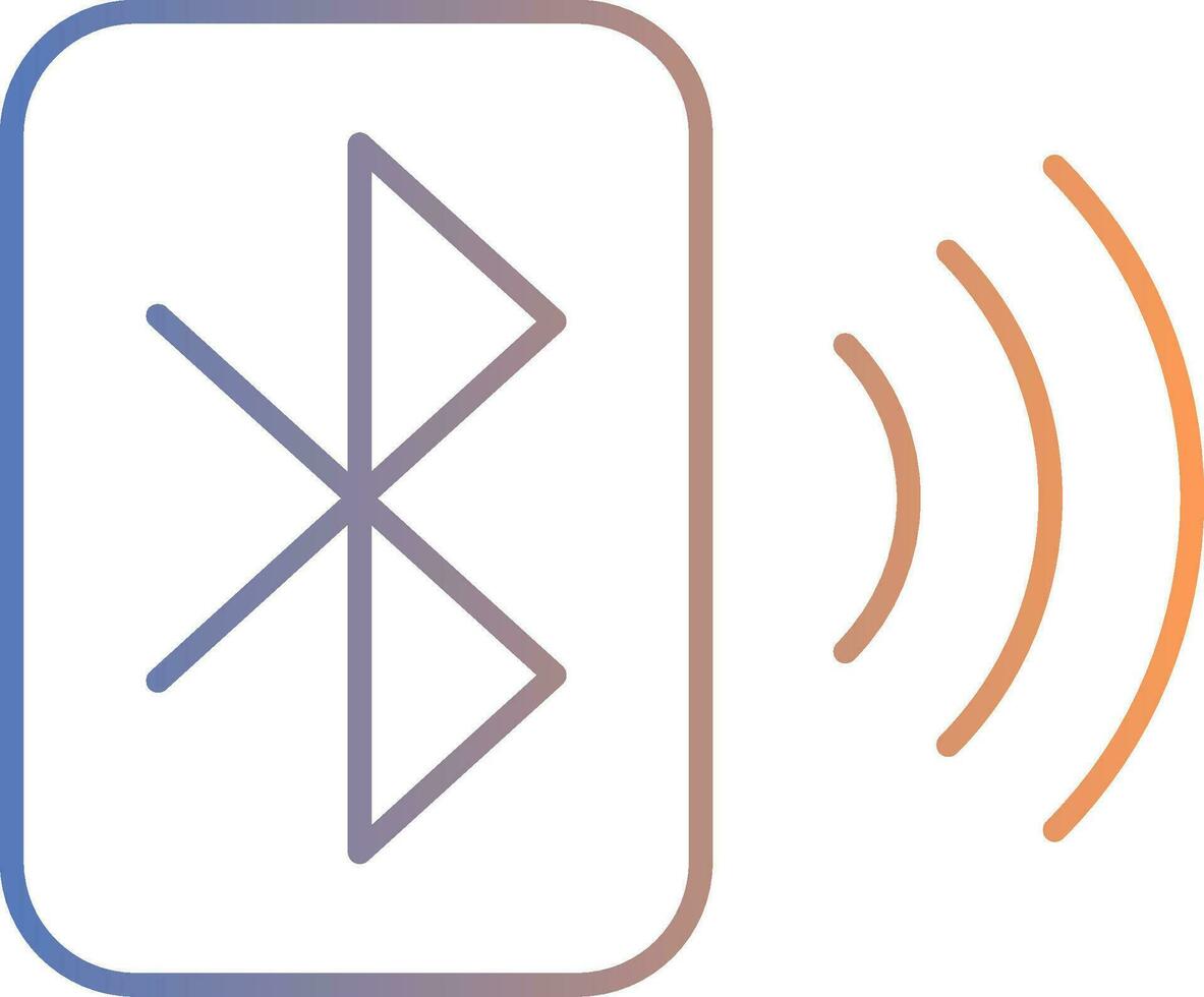 Symbol für Bluetooth-Linienverlauf vektor