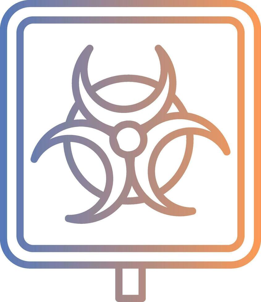 Symbol für Biohazard-Linienverlauf vektor