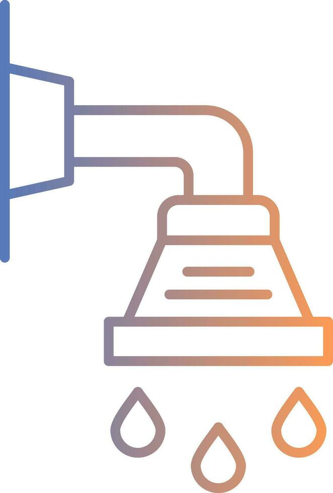 Symbol für den Gradienten der Duschlinie vektor