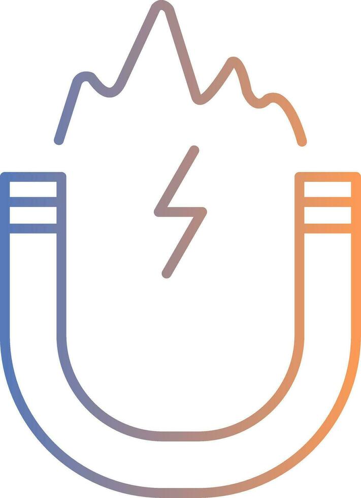 elektromagnetisch Linie Gradient Symbol vektor