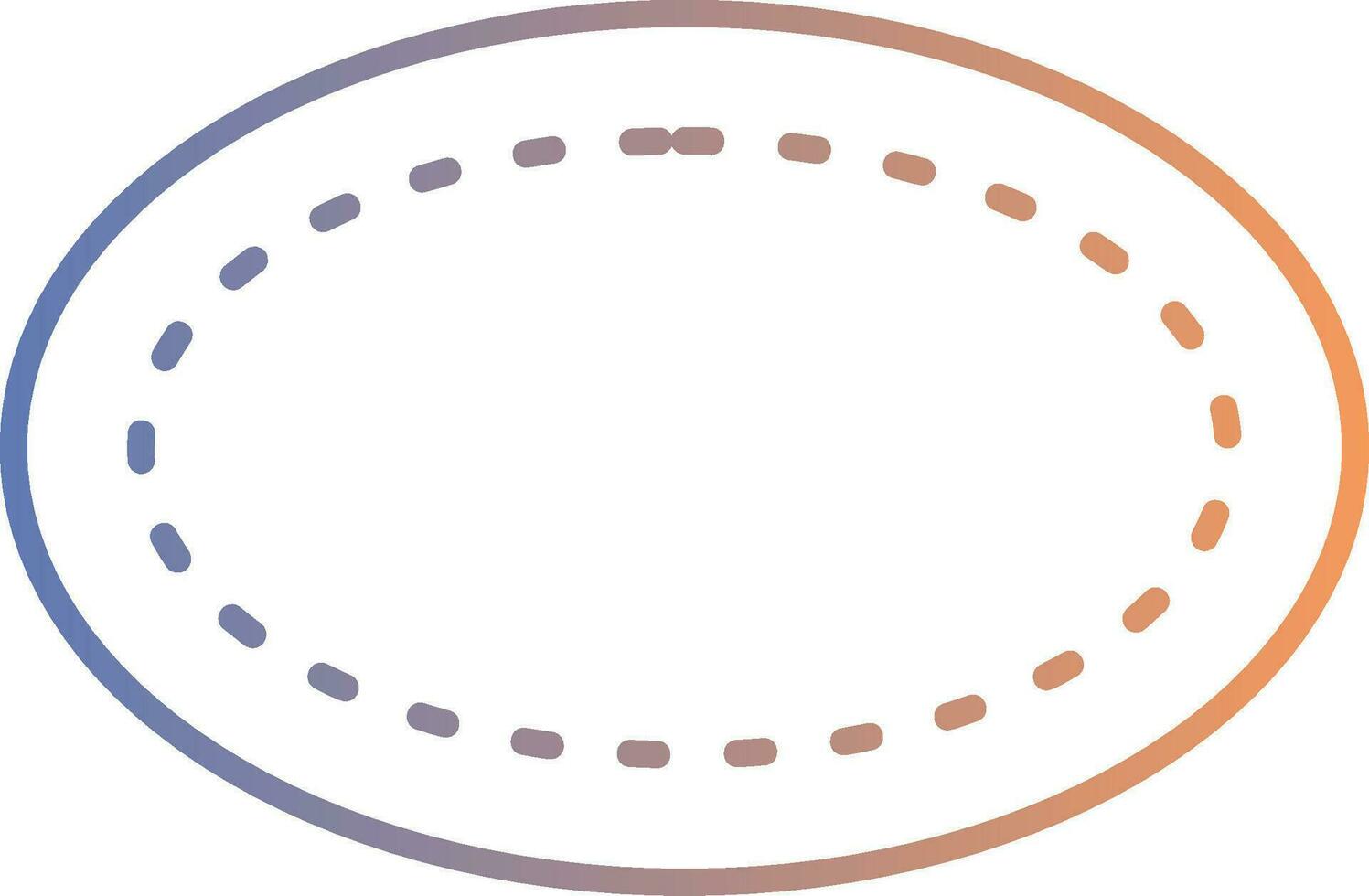 Oval Linie Gradient Symbol vektor