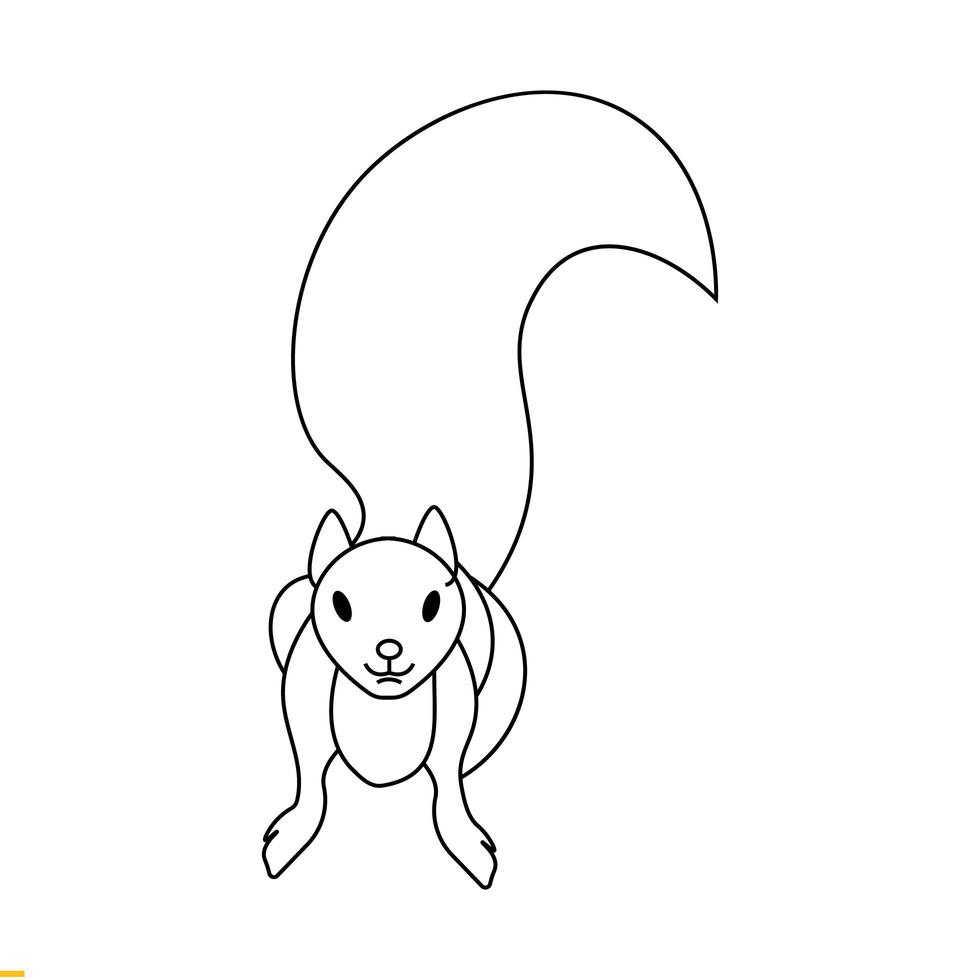 Eichhörnchen-Linien-Logo-Design für Unternehmen und Unternehmen vektor