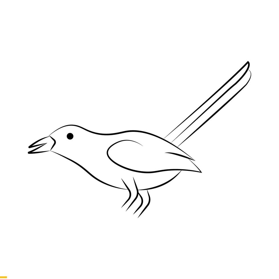 Vogellinie Kunstvektor-Logo-Design für Unternehmen und Unternehmen vektor