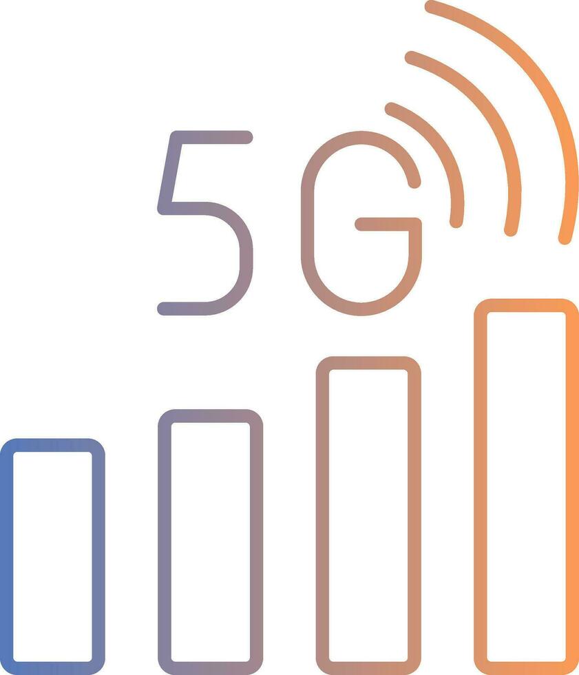 Signal Status Linie Gradient Symbol vektor