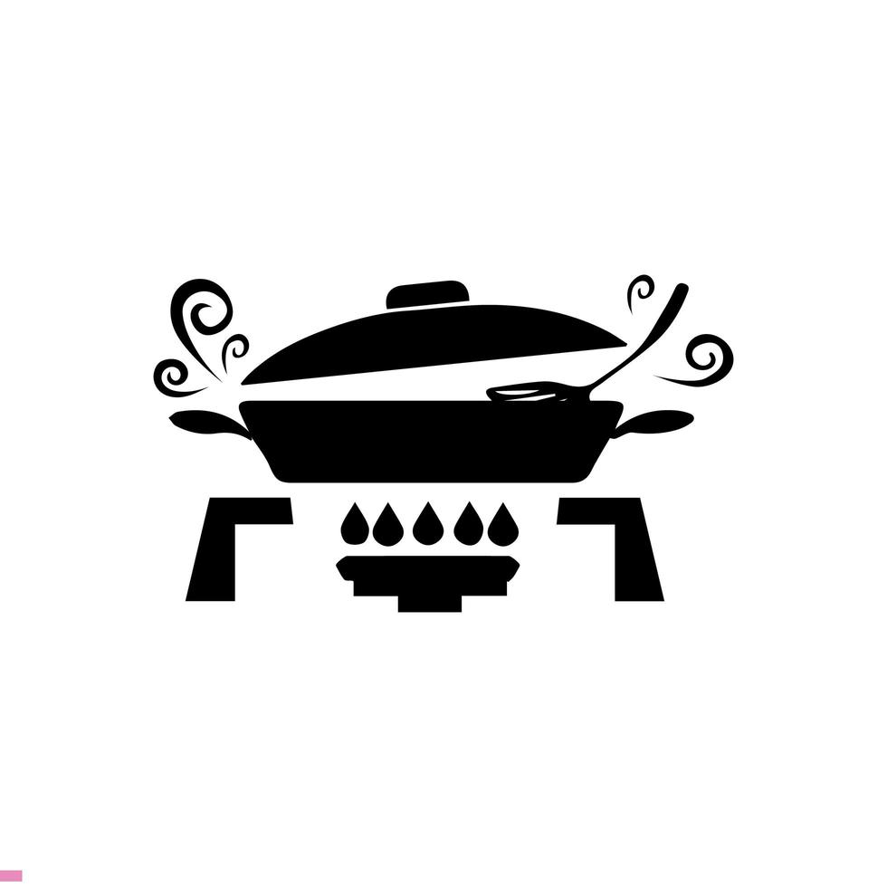 matlagningspotlogotypdesign för företag och företag. vektor