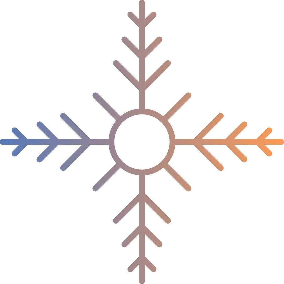 Symbol für Schneeflockenlinienverlauf vektor
