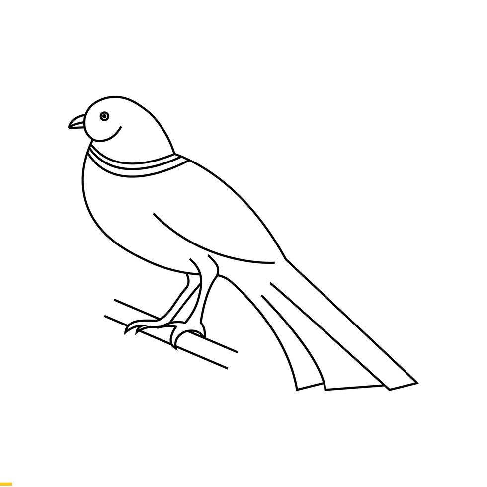 Bird Line Art Logo-Design für Unternehmen und Unternehmen vektor