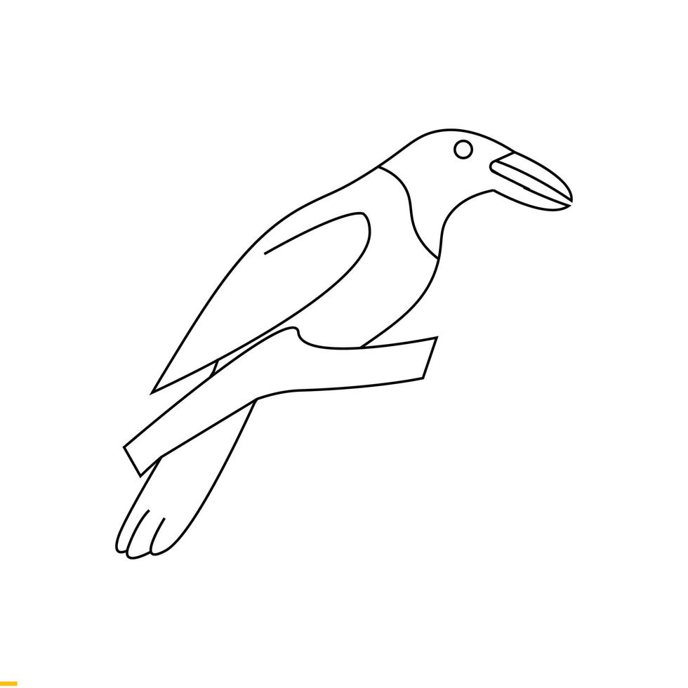 Bird Line Art Logo-Design für Unternehmen und Unternehmen vektor