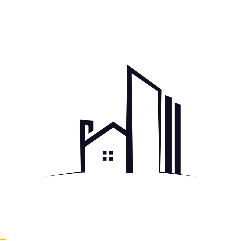 Immobilien-Logo-Design-Vorlage für Unternehmen und Unternehmen vektor