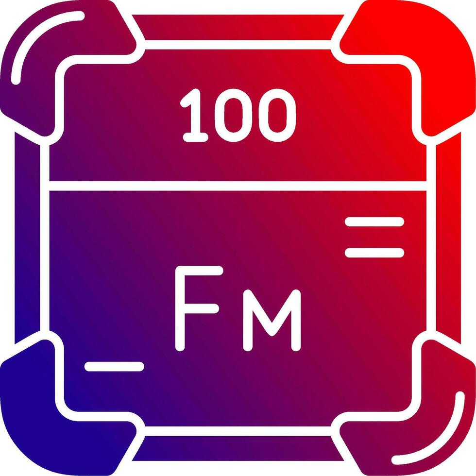 Fermium solide Gradient Symbol vektor