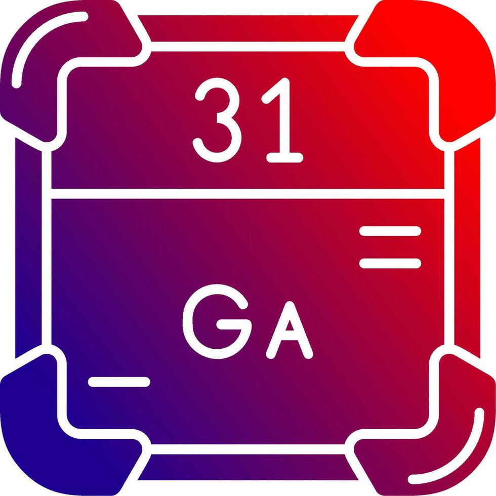 Gallium solide Gradient Symbol vektor