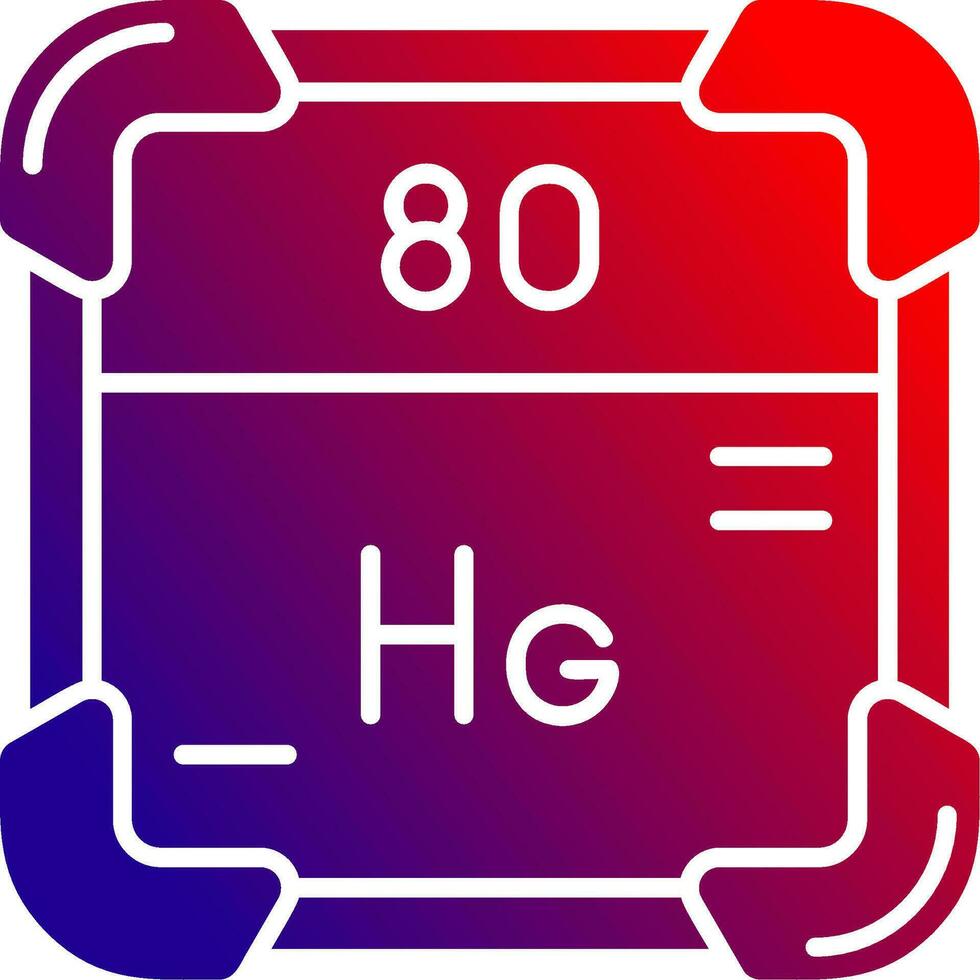 Merkur solide Gradient Symbol vektor