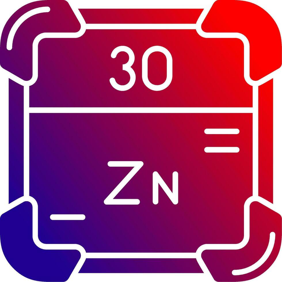 Zink solide Gradient Symbol vektor