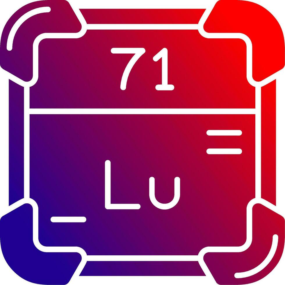 Lutetium solide Gradient Symbol vektor