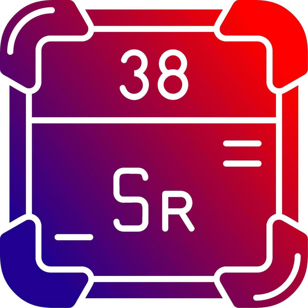 strontium fast lutning ikon vektor