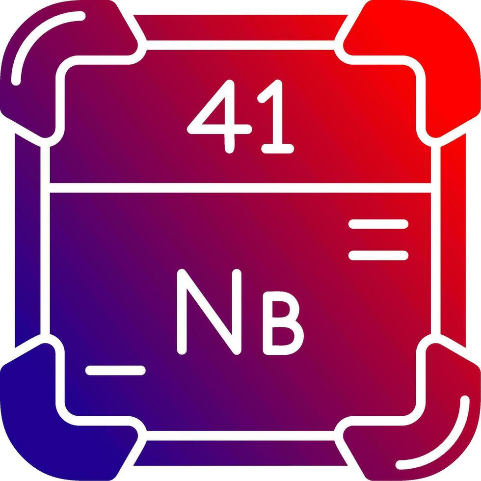 Niob solide Gradient Symbol vektor