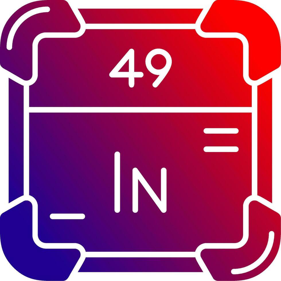 indium fast lutning ikon vektor