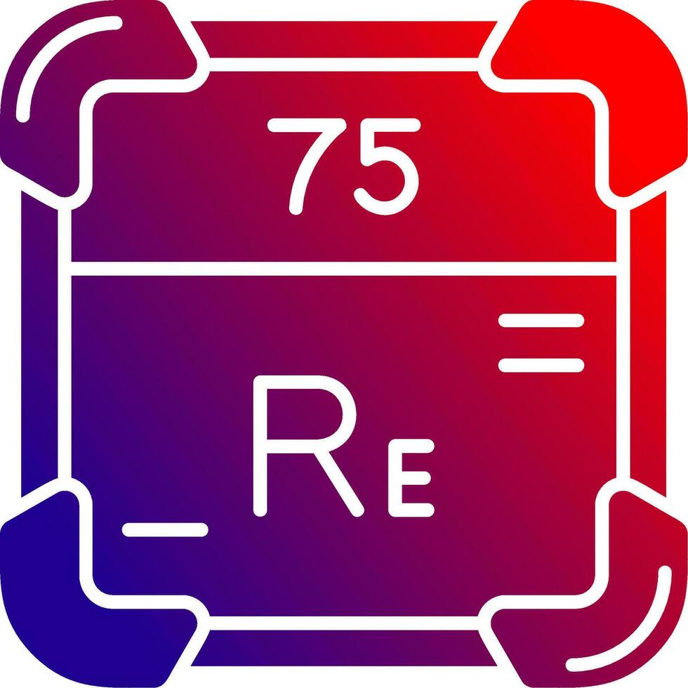 Rhenium solide Gradient Symbol vektor