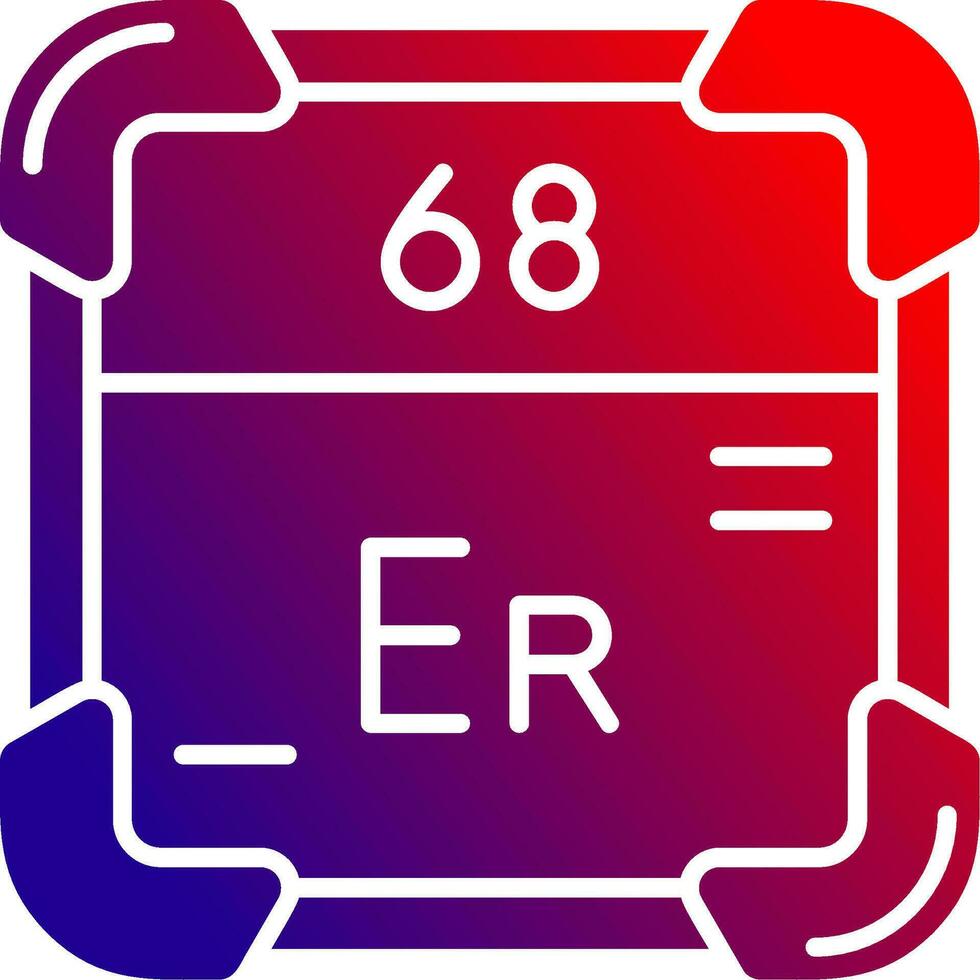 Erbium solide Gradient Symbol vektor