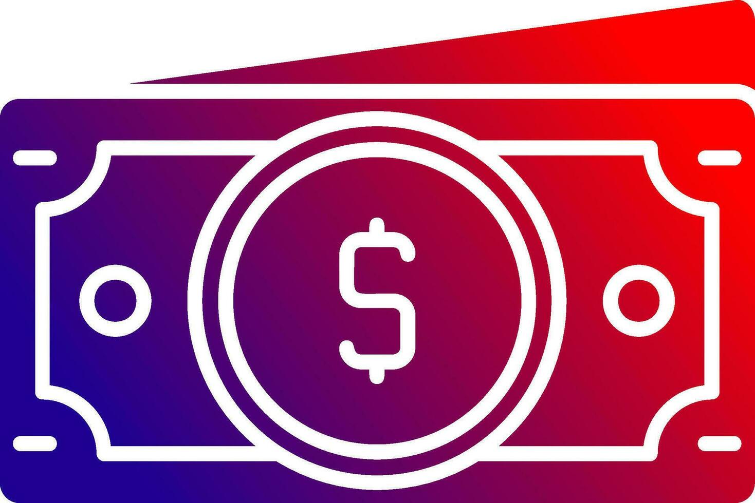 Dollar solide Gradient Symbol vektor