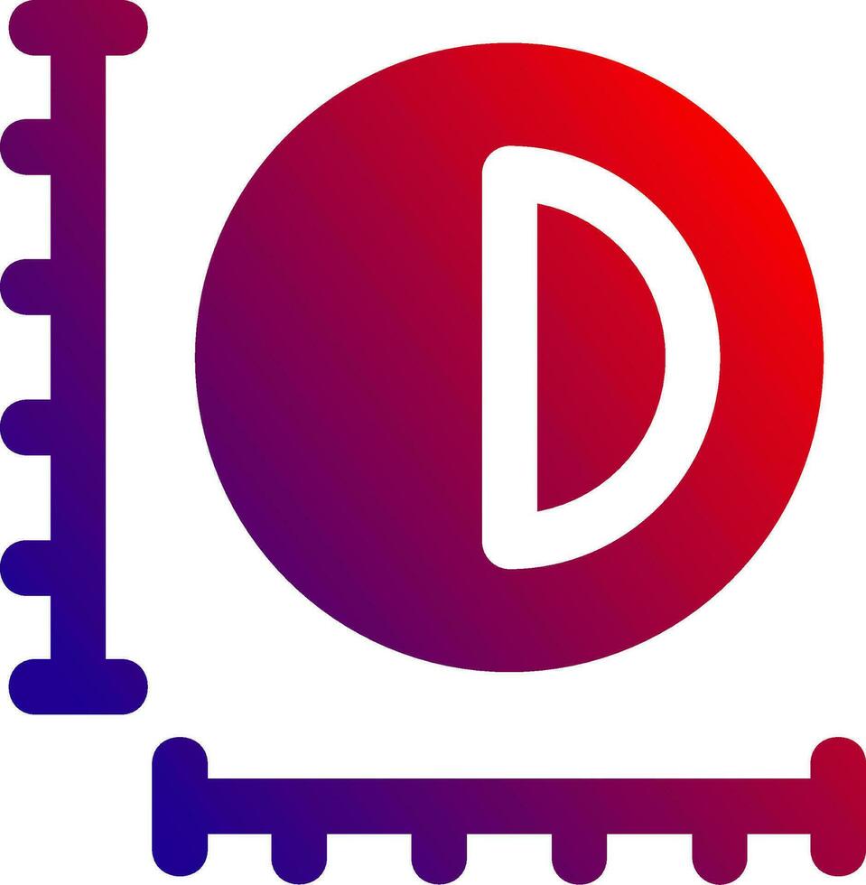 Dimensionierung solide Gradient Symbol vektor