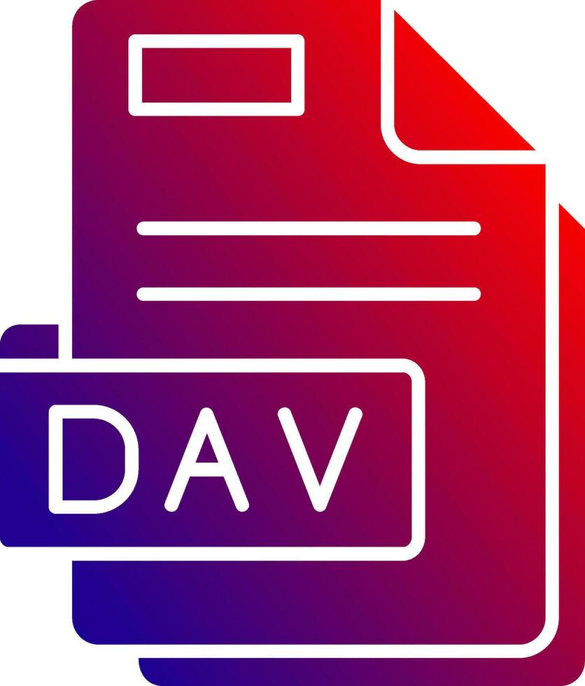 dav solide Gradient Symbol vektor