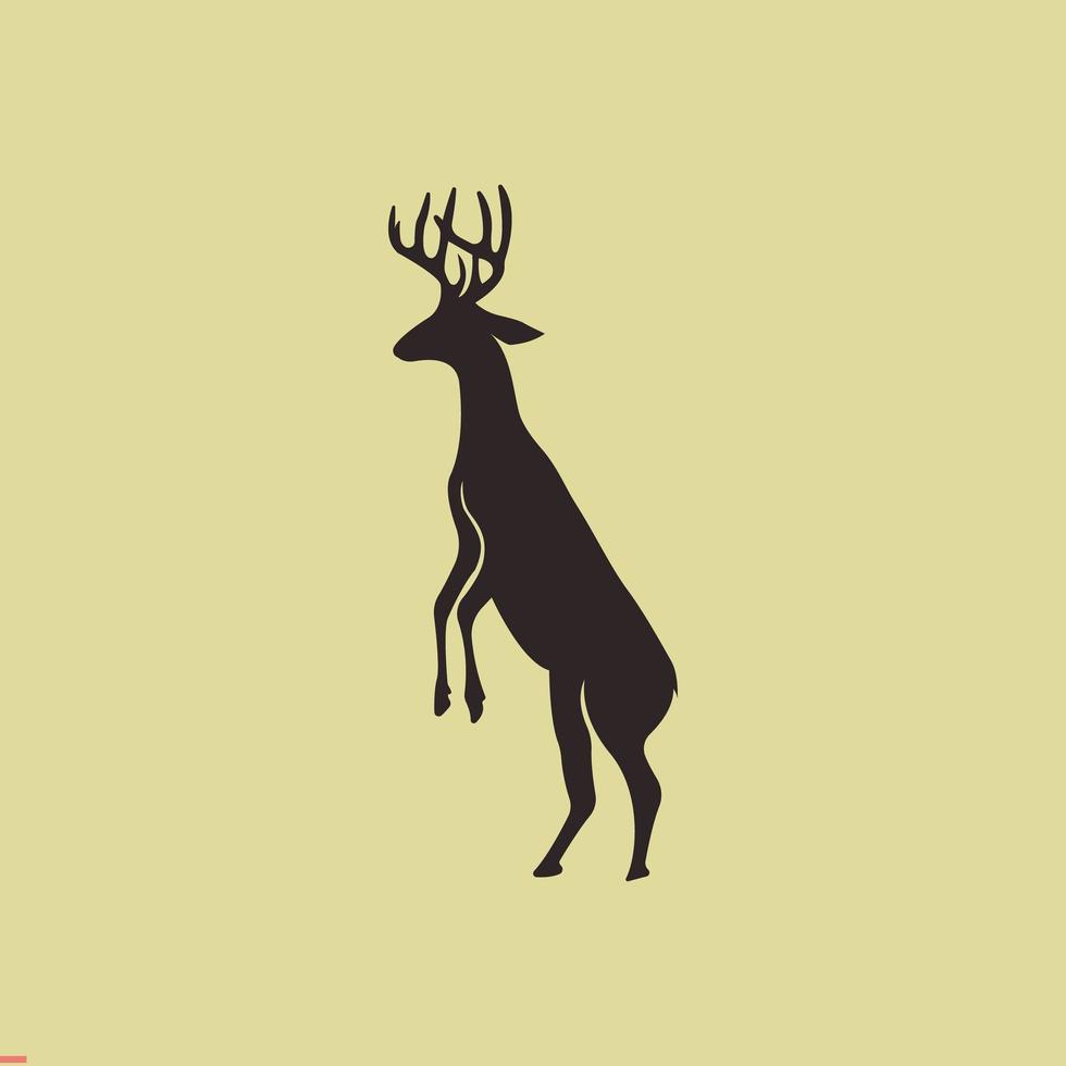 Hirsch einzigartiges Logo-Design für Unternehmen und Unternehmen vektor