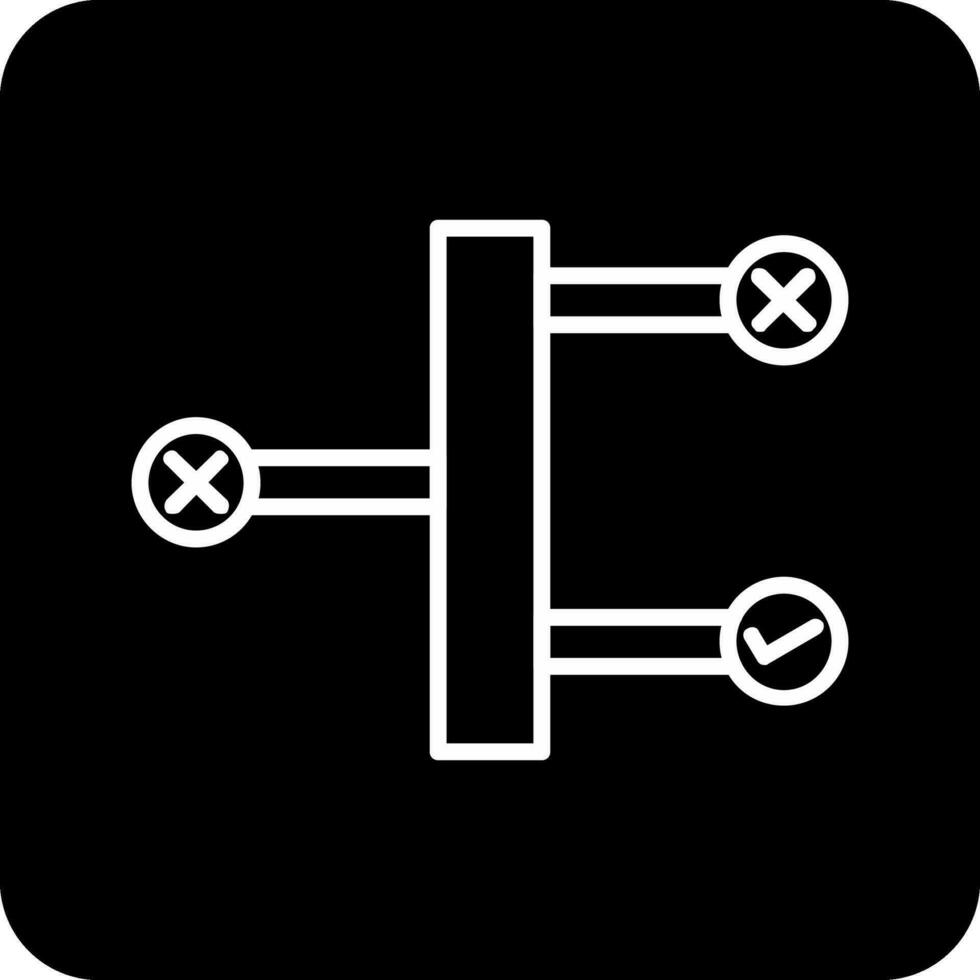 Vektorsymbol für die Entscheidungsfindung vektor