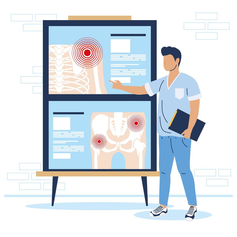 männlicher Rheumatologe vektor