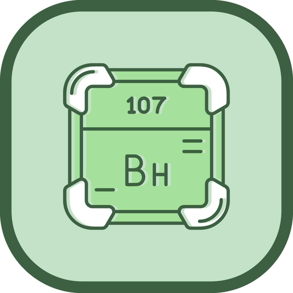 bohrium linje fylld halkade ikon vektor