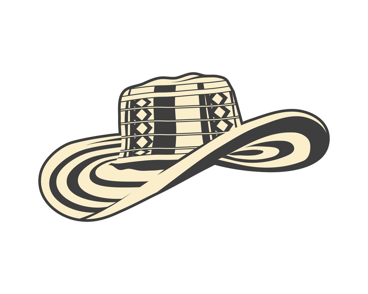 colombiansk traditionell hatt vektor