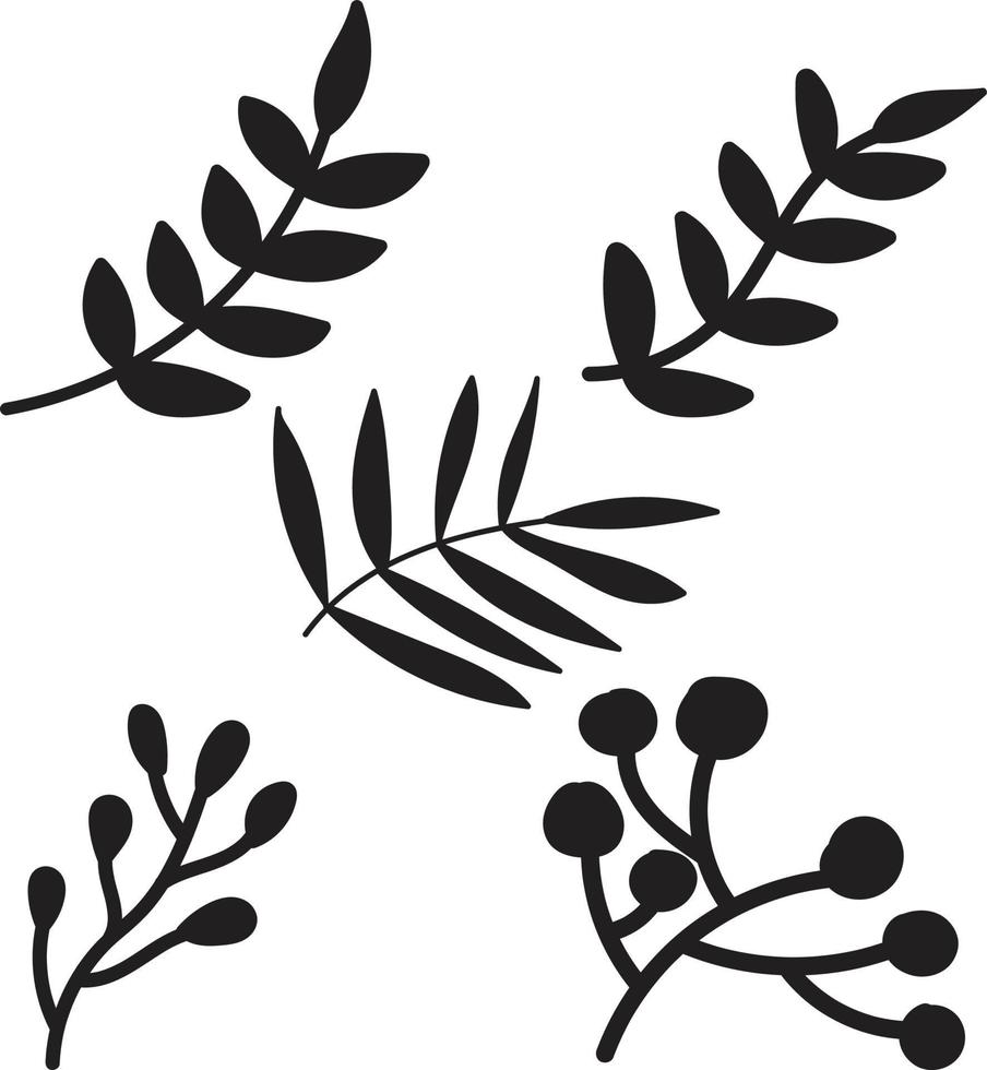 handritad botanisk växt bakgrunds illustration vektor