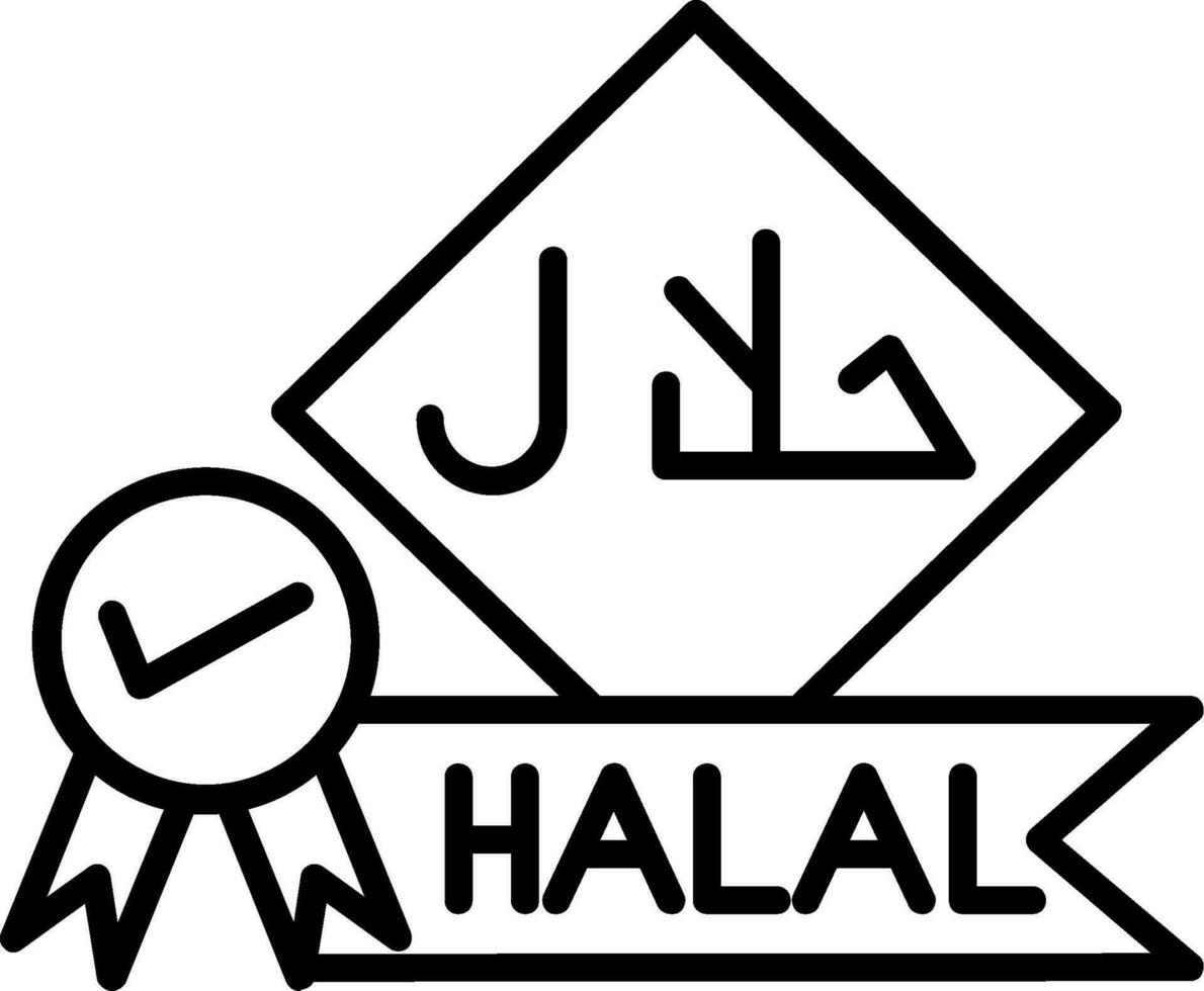 Symbol für Halal-Vektor vektor