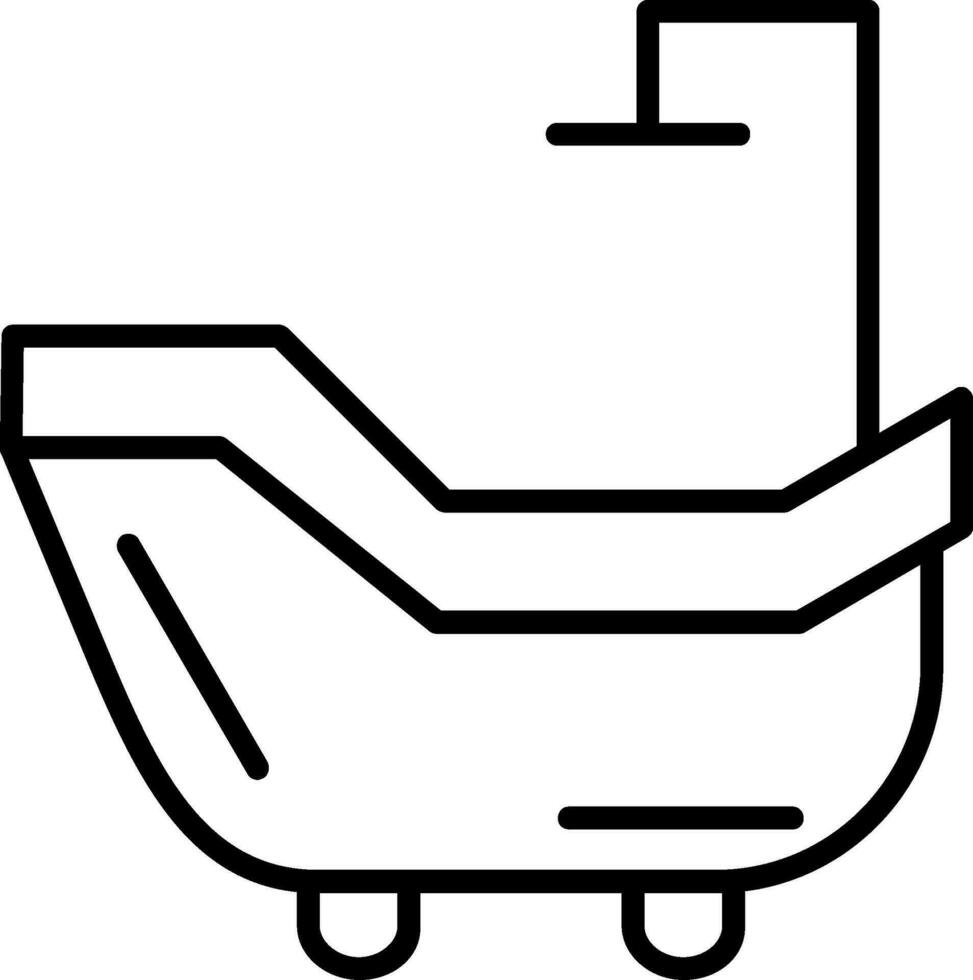 Badewanne-Vektor-Symbol vektor