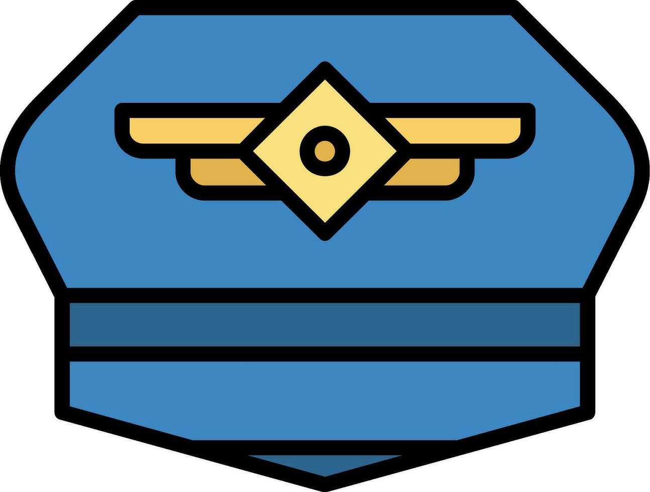 Pilot Hut Vektor Symbol