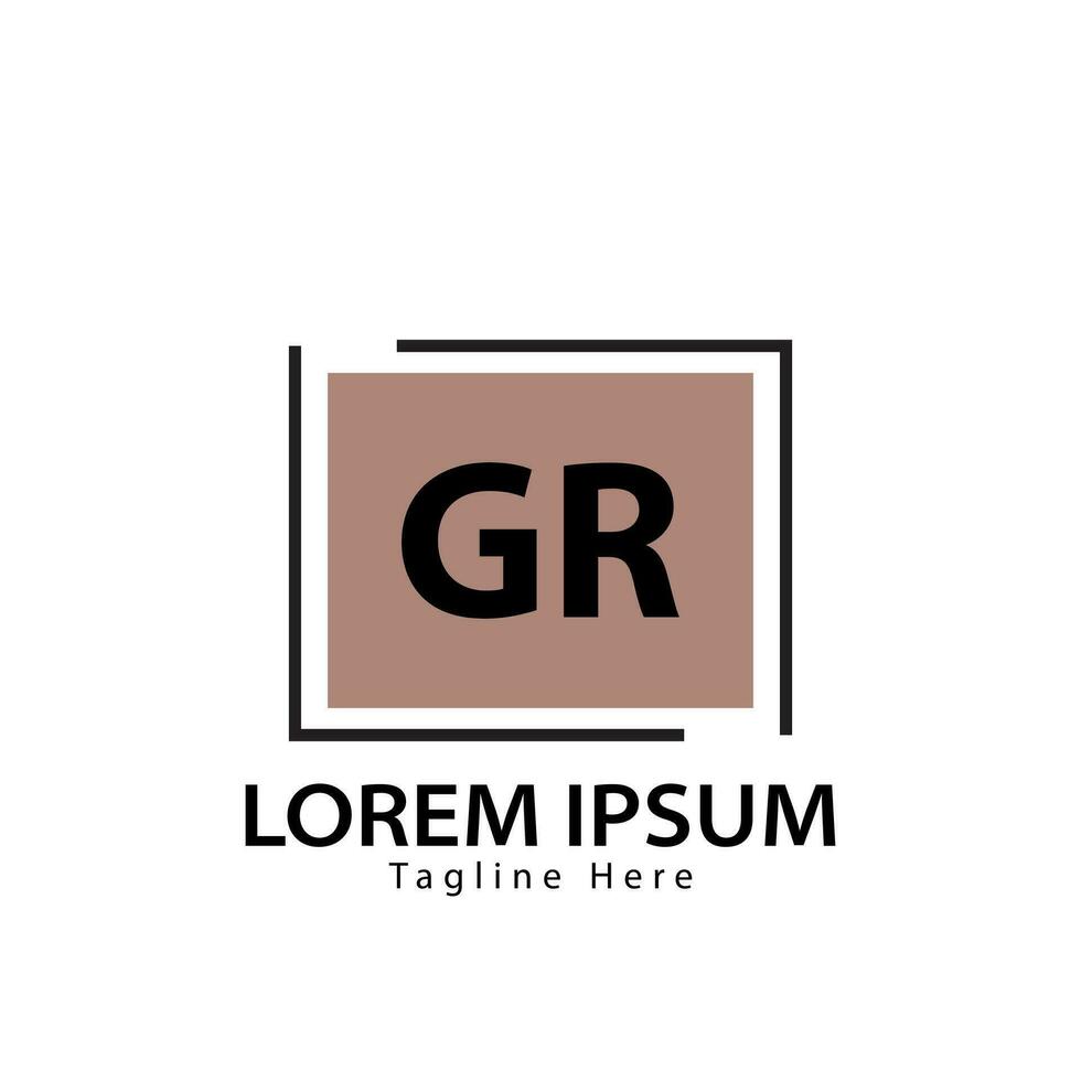 Brief GR Logo. GR Logo Design Vektor Illustration zum kreativ Unternehmen, Geschäft, Industrie. Profi Vektor
