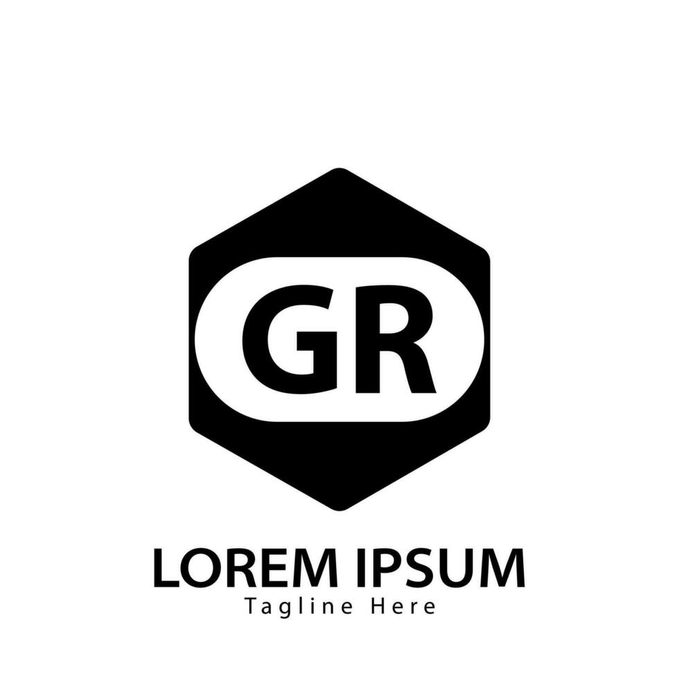 brev gr logotyp. gr logotyp design vektor illustration för kreativ företag, företag, industri. proffs vektor