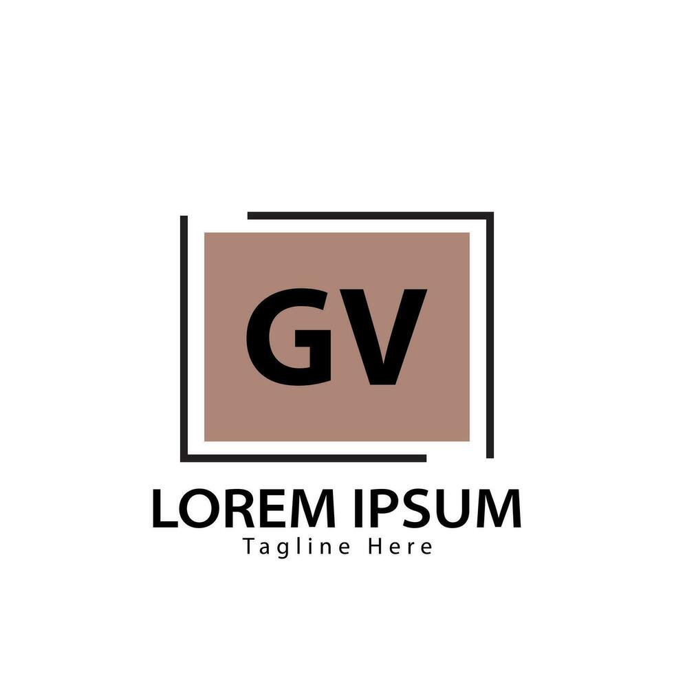 brev gv logotyp. gv logotyp design vektor illustration för kreativ företag, företag, industri. proffs vektor