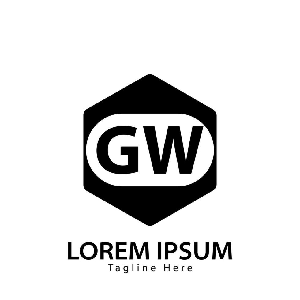 Brief gw Logo. gw Logo Design Vektor Illustration zum kreativ Unternehmen, Geschäft, Industrie. Profi Vektor