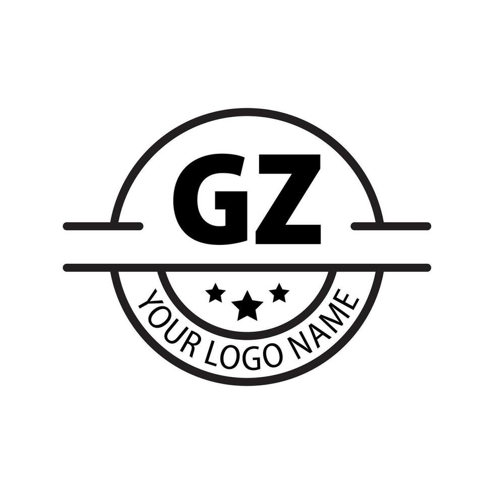 brev gz logotyp. gz logotyp design vektor illustration för kreativ företag, företag, industri. proffs vektor