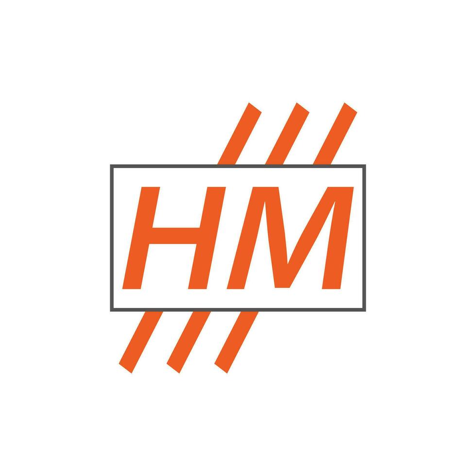 Brief Hm Logo. Hm Logo Design Vektor Illustration zum kreativ Unternehmen, Geschäft, Industrie. Profi Vektor